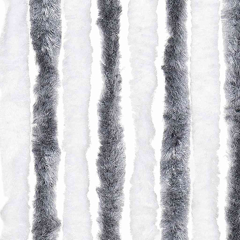 Perdea pentru insecte, gri și alb, 118 x 220 cm, chenille