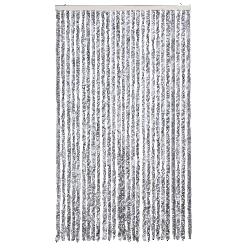 Perdea pentru insecte, alb și gri, 118 x 220 cm, chenille