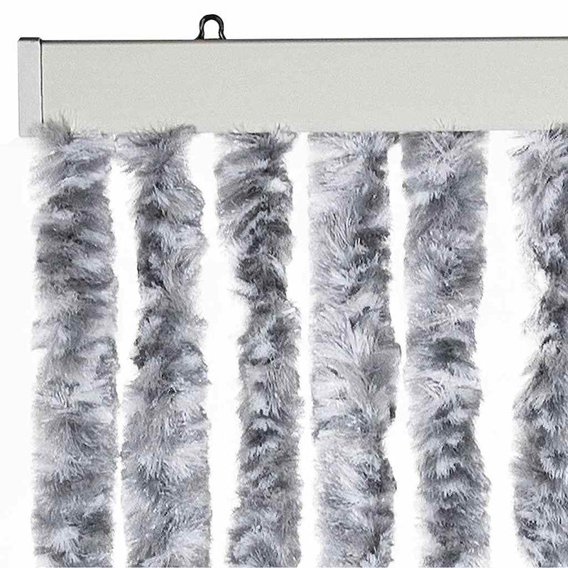 Perdea pentru insecte, alb și gri, 118 x 220 cm, chenille
