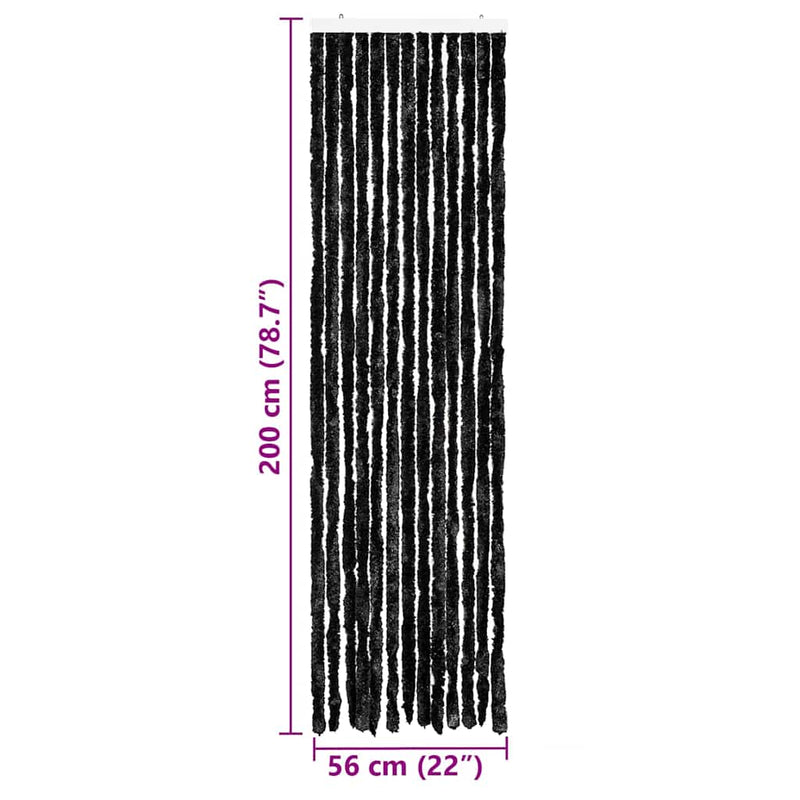 Perdea pentru insecte, antracit, 56x200 cm, Chenille