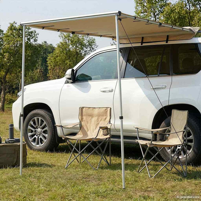 Copertină pentru camping & rulote, bej, 1,8x2x2,15 m