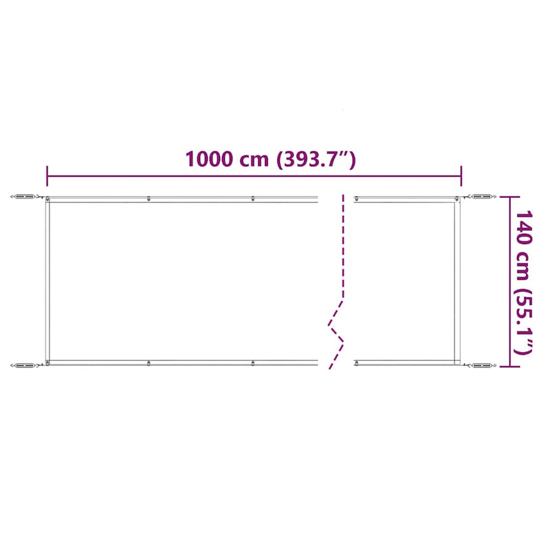 Copertină verticală, albastru, 140x1000 cm, țesătură oxford