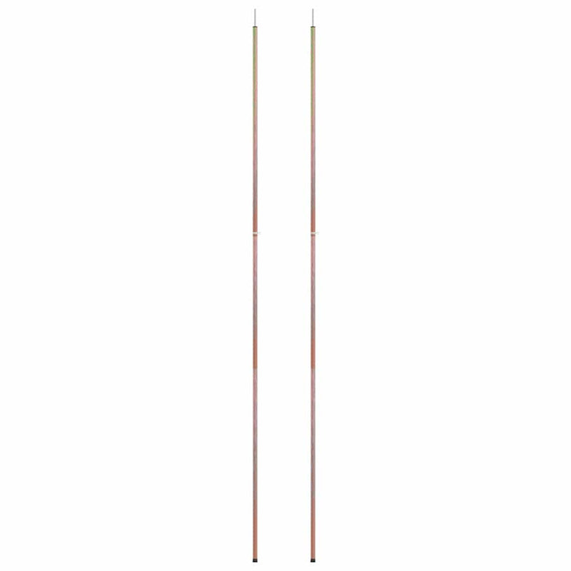 Stâlpi telescopici cort, 2 buc., lungime 170-255cm, oțel zincat