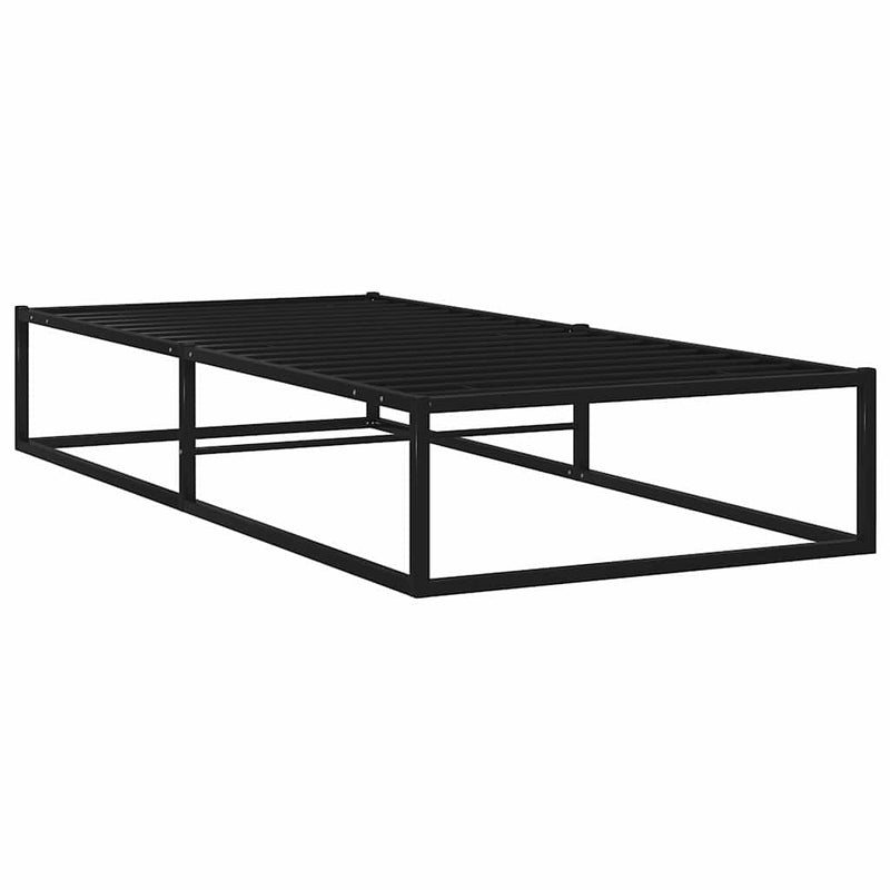 Cadru de pat, negru, 100 x 200 cm, metal