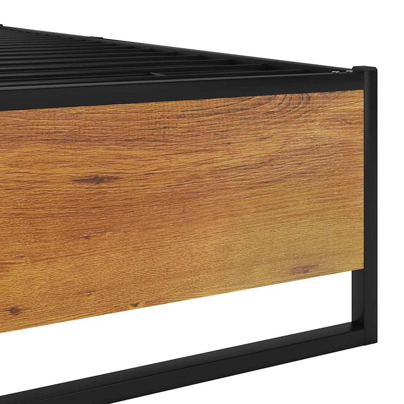 Cadru de pat, negru, 100 x 200 cm, metal