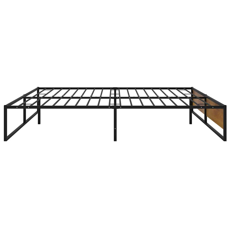 Cadru de pat, negru, 200 x 200 cm, metal
