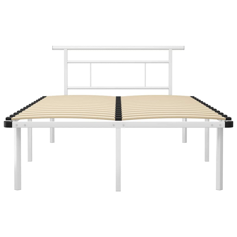 Cadru de pat, alb, 120 x 200 cm, metal