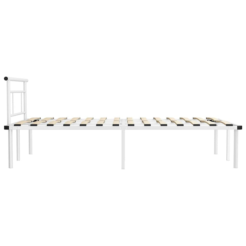 Cadru de pat, alb, 120 x 200 cm, metal