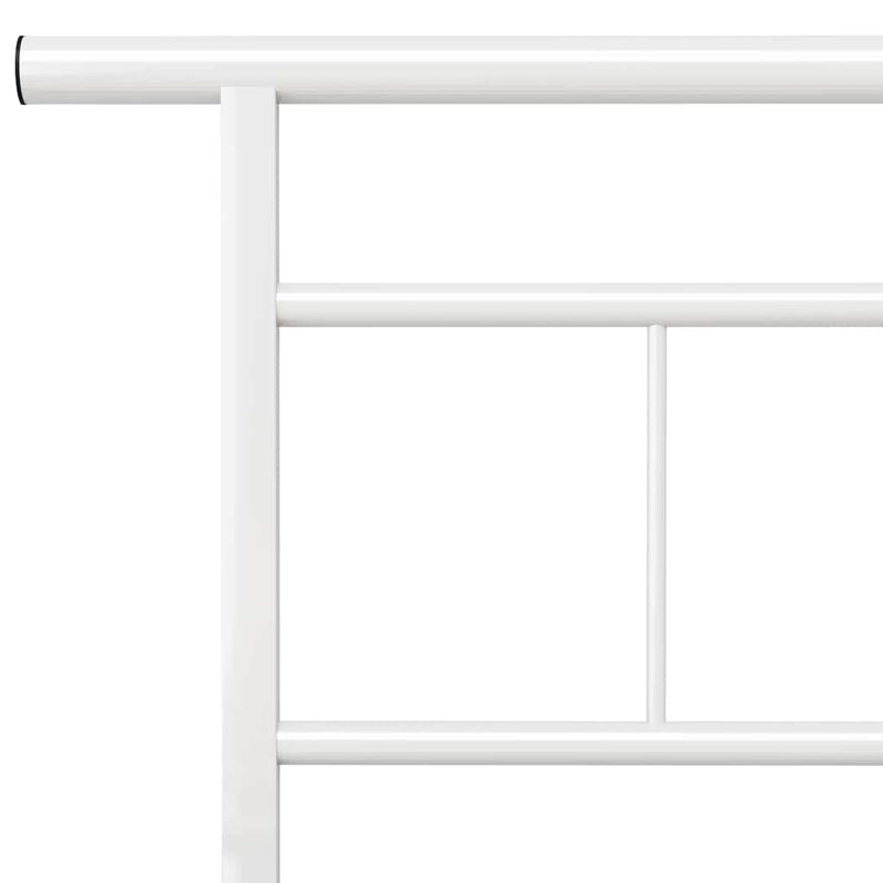 Cadru de pat, alb, 200 x 200 cm, metal