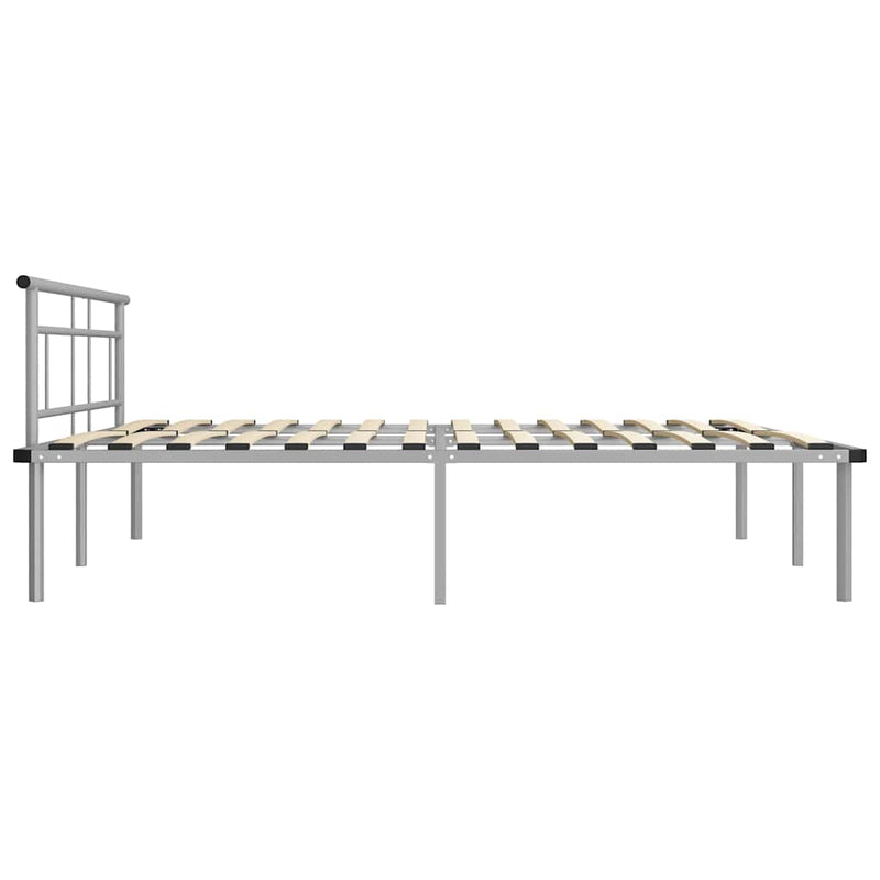 Cadru de pat, gri, 200 x 200 cm, metal