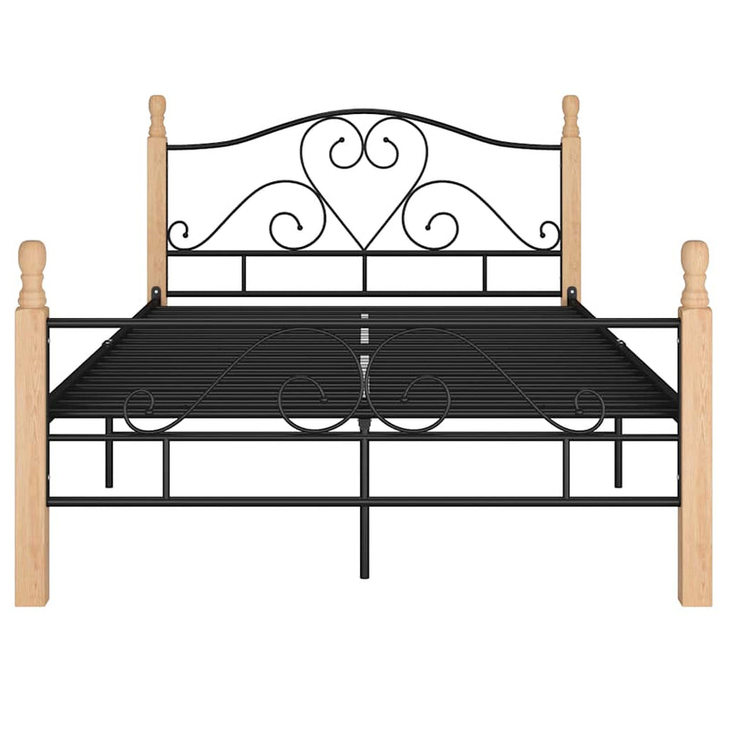Cadru de pat, negru, 120x200 cm, metal
