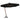 Umbrelă suspendată cu stâlp, negru, 3,5x2,9 m, lemn de brad