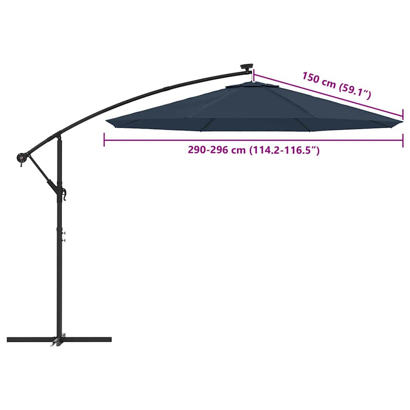 Husă de schimb pentru umbrelă de grădină, albastru, 300 cm