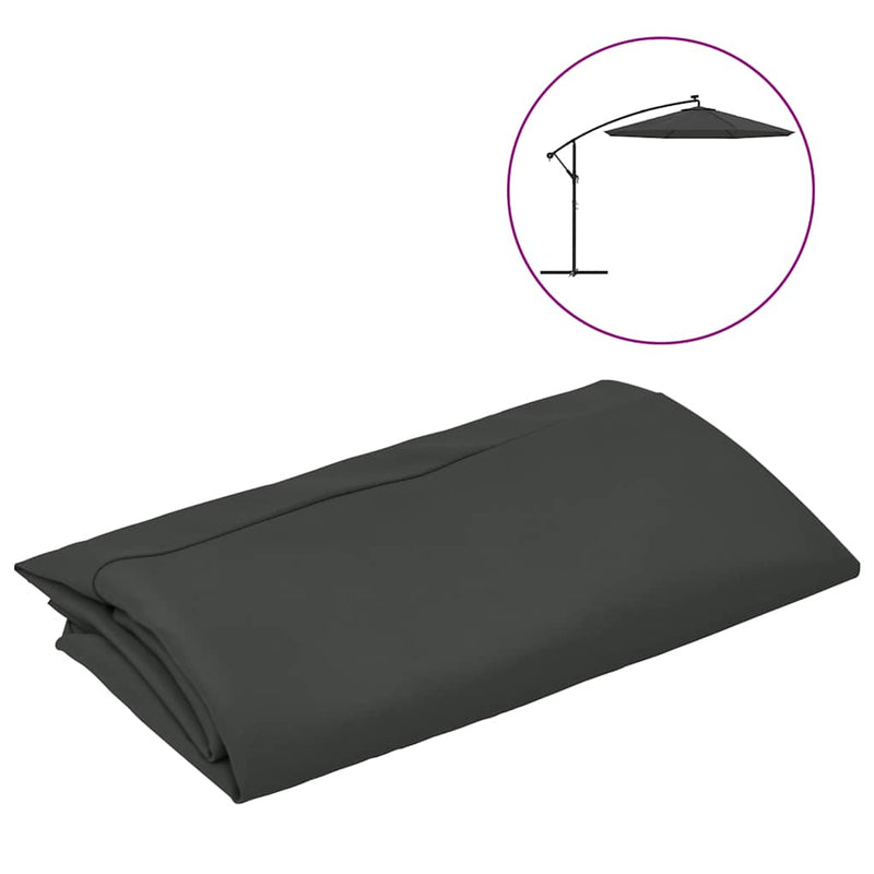 Husă de schimb pentru umbrelă de grădină, antracit, 350 cm