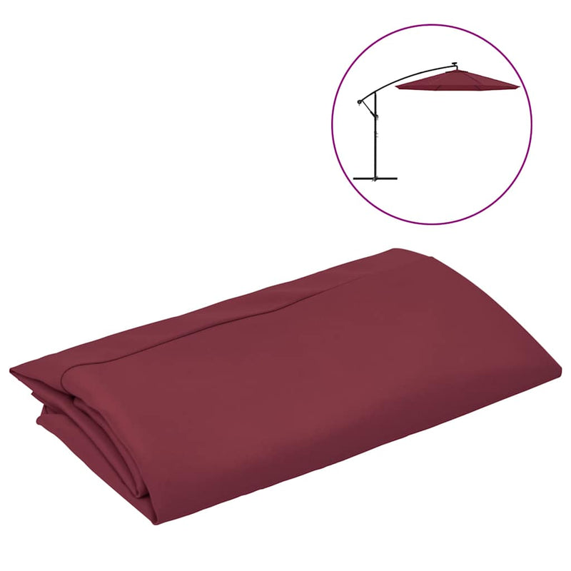 Husă de schimb pentru umbrelă de grădină, roșu bordo, 350 cm