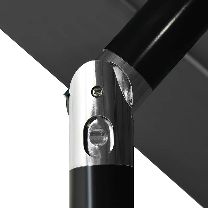 Umbrelă de grădină 3 niveluri, stâlp aluminiu, antracit, 3,5 m