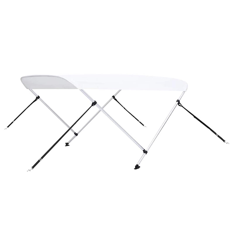 Parasolar barcă Bimini cu 2 arcuri, alb, 180 x 150 x 110 cm