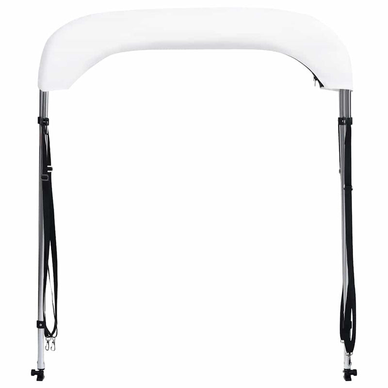 Parasolar barcă Bimini cu 2 arcuri, alb, 180 x 150 x 110 cm