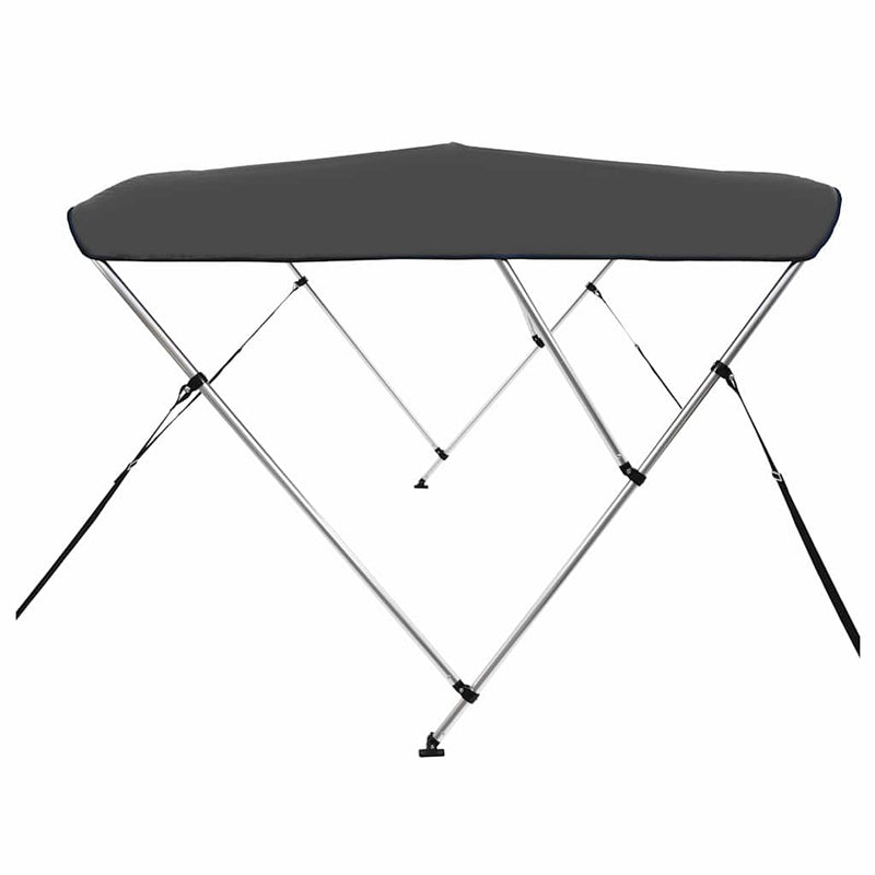 Parasolar barcă Bimini cu 3 arcuri, antracit, 183x160x137 cm