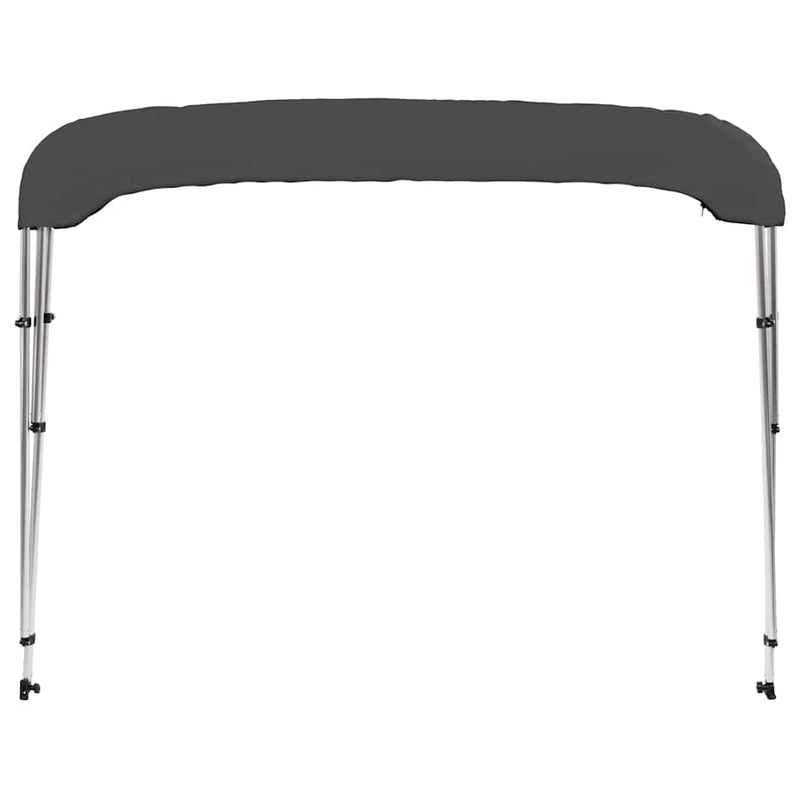 Parasolar barcă Bimini cu 3 arcuri, antracit, 183x160x137 cm