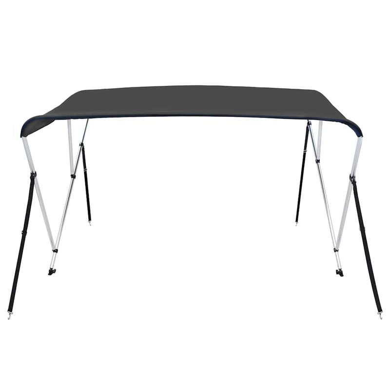 Parasolar barcă Bimini cu 3 arcuri, antracit, 183x196x137 cm