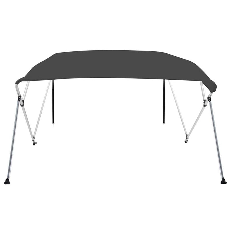 Parasolar barcă Bimini cu 4 arcuri, antracit, 243x210x137 cm
