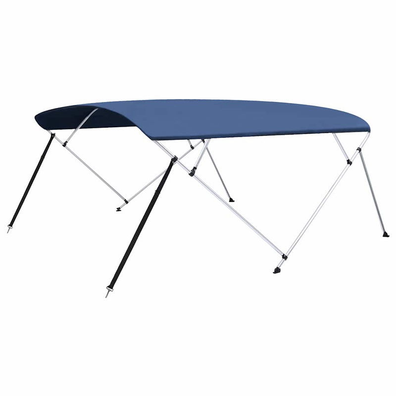 Parasolar barcă Bimini 4 arcuri bleumarin, 243x(230-244)x137 cm