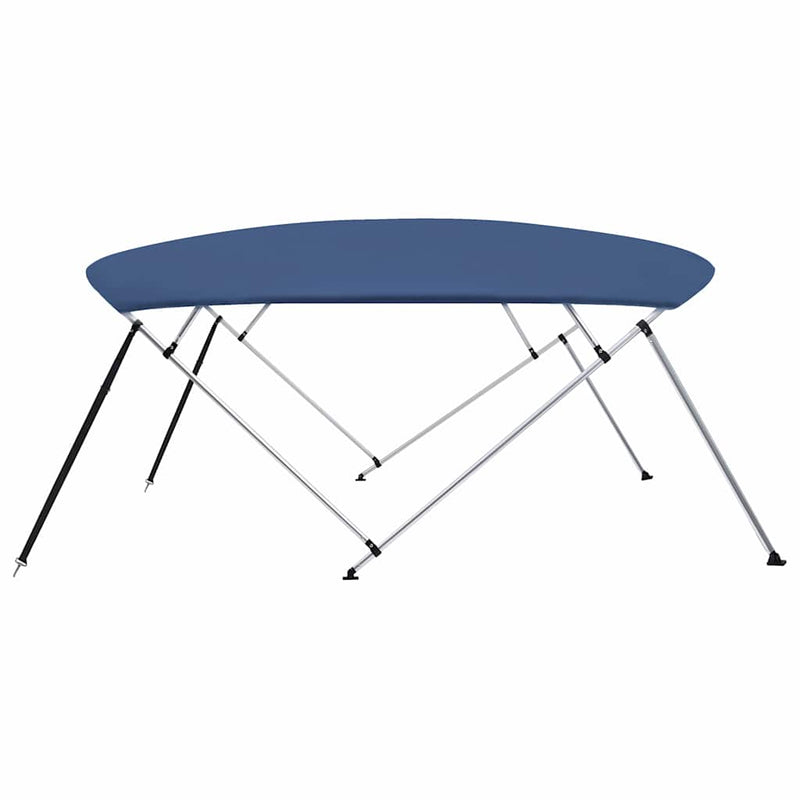 Parasolar barcă Bimini 4 arcuri bleumarin, 243x(230-244)x137 cm