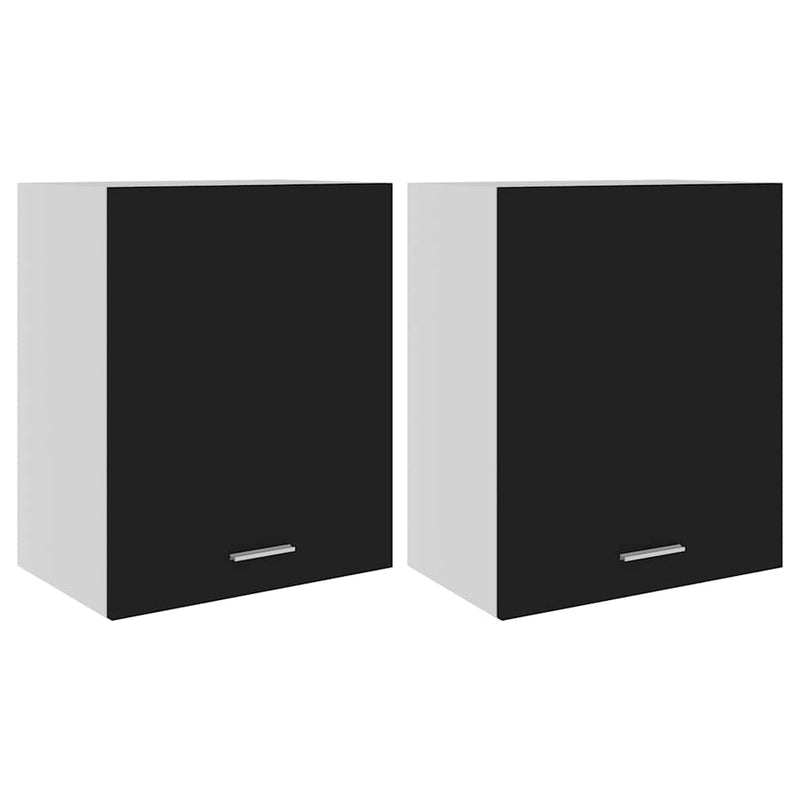 Dulapuri suspendate “Lyon”, 2 buc., negru, 50x31x60 cm