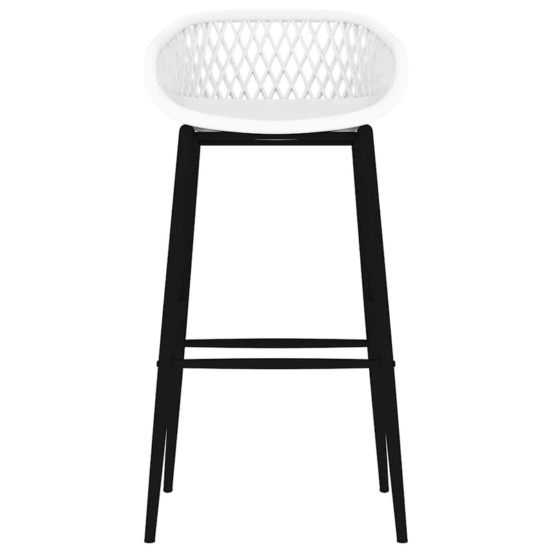 Set mobilier de bar, 5 piese, negru și alb