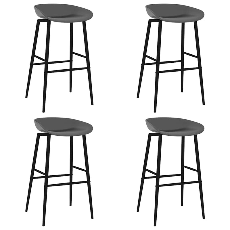 Set mobilier de bar, 5 piese, alb și gri