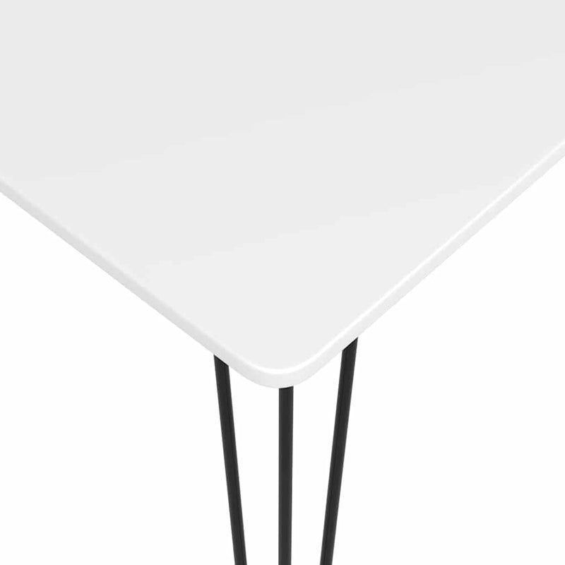 Set mobilier de bar, 7 piese, alb și negru