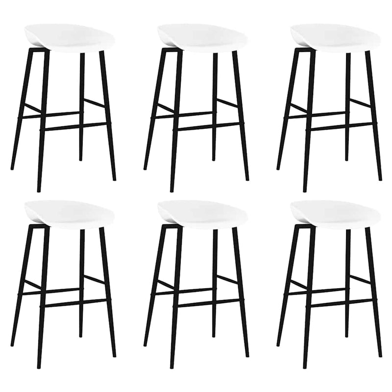 Set mobilier de bar, 7 piese, alb