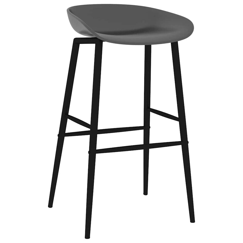Set mobilier de bar, 5 piese, alb și gri