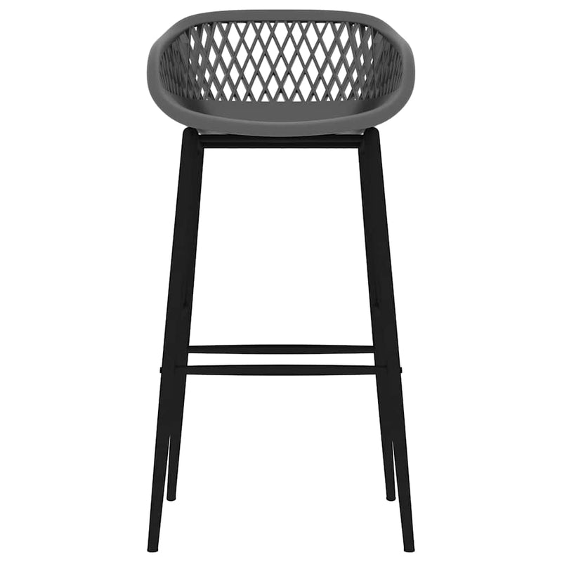 Set mobilier de bar, 7 piese, alb și gri