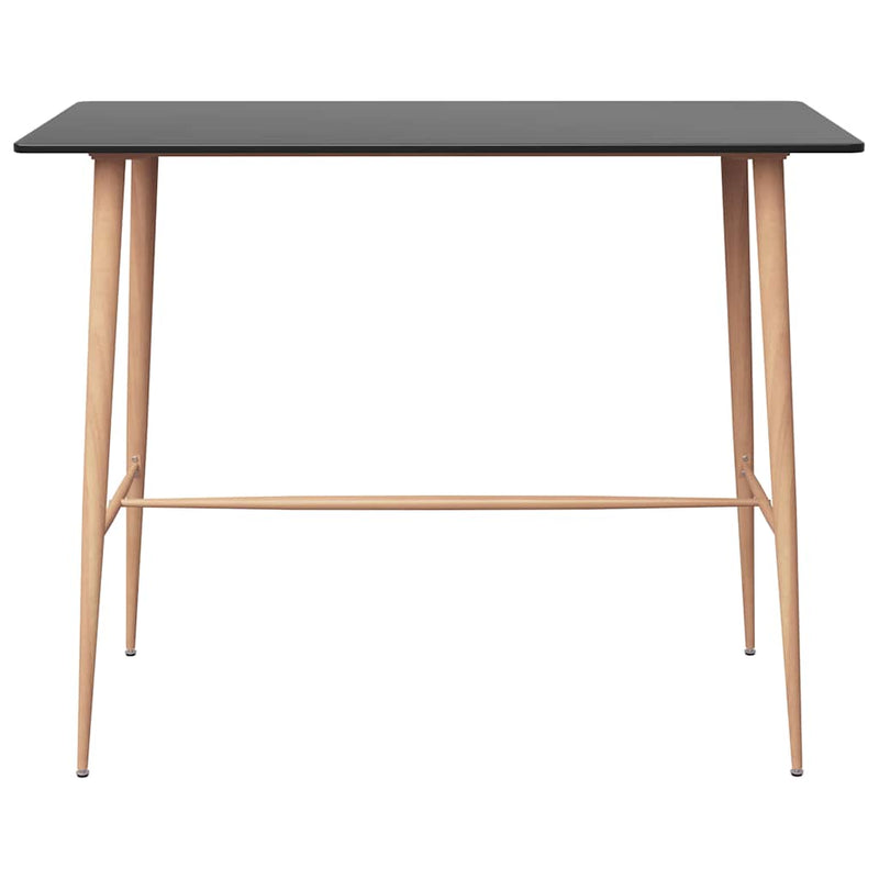 Set mobilier de bar, 5 piese, negru