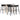 Set mobilier de bar, 5 piese, negru