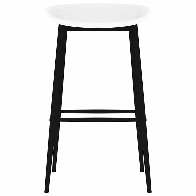 Set mobilier de bar, 5 piese, negru și alb