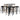 Set mobilier de bar, 7 piese, negru