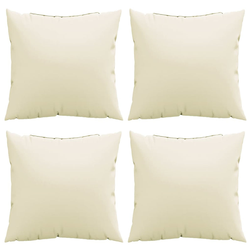 Perne decorative, 4 buc., crem, 50x50 cm, material textil