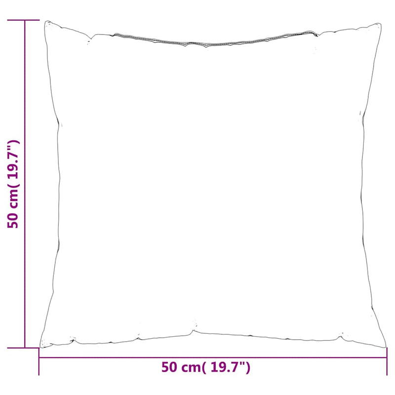 Perne decorative, 4 buc., crem, 50x50 cm, material textil