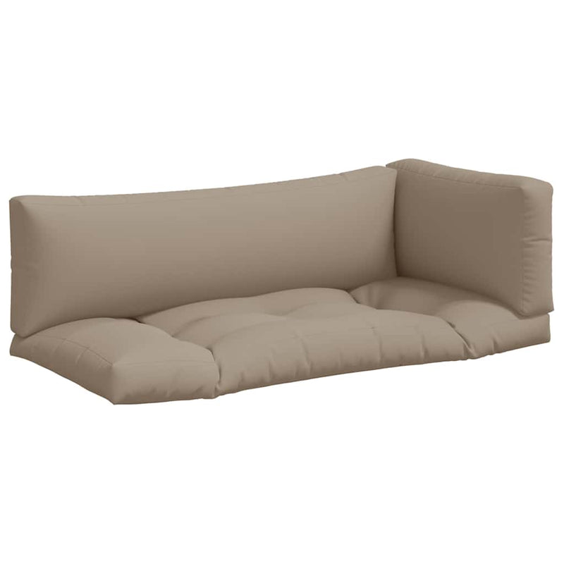 Perne de paleți, 3 buc., gri taupe, material textil