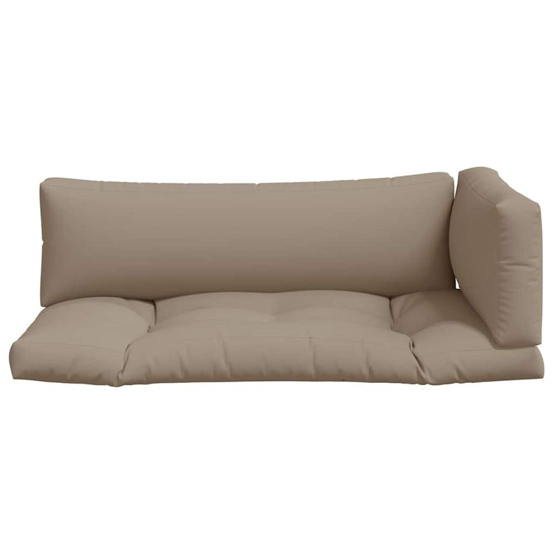 Perne de paleți, 3 buc., gri taupe, material textil