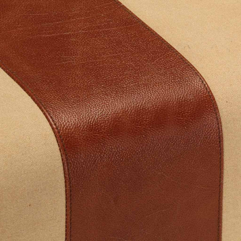 Bancă Bok gimnastică maro 38 cm piele naturală/lemn masiv mango