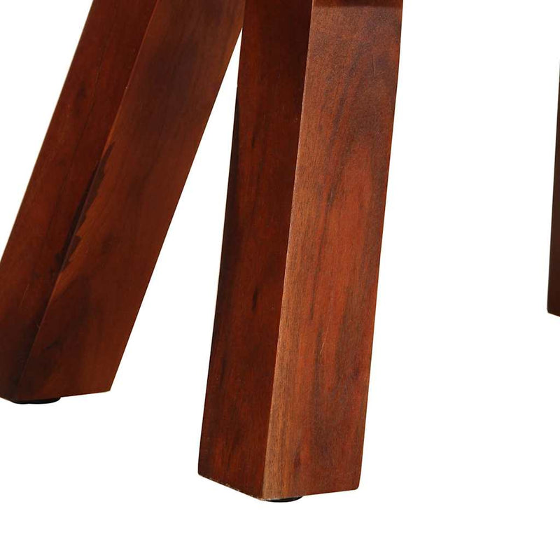 Bancă Bok gimnastică maro 38 cm piele naturală/lemn masiv mango