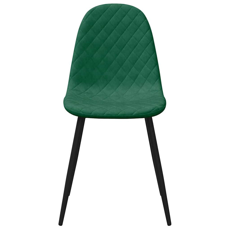 Scaune de bucătărie, 4 buc., verde închis, catifea
