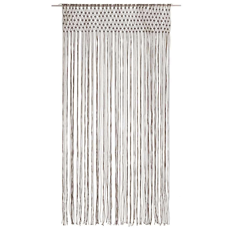 Perdea macrame, gri taupe,140 x 240 cm, bumbac
