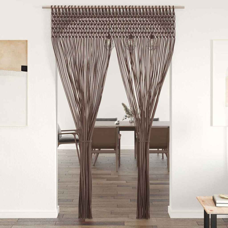 Perdea macrame, gri taupe,140 x 240 cm, bumbac