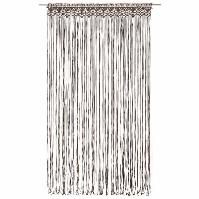 Perdea macrame, gri taupe,140 x 240 cm, bumbac