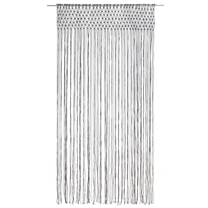 Perdea macrame, antracit, 140 x 240 cm, bumbac